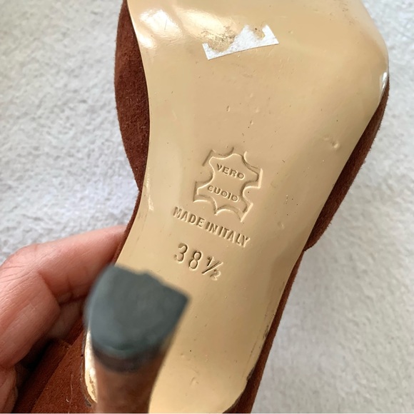 Battaglia Suede Leather Heels Size 8 - Picture 7 of 9